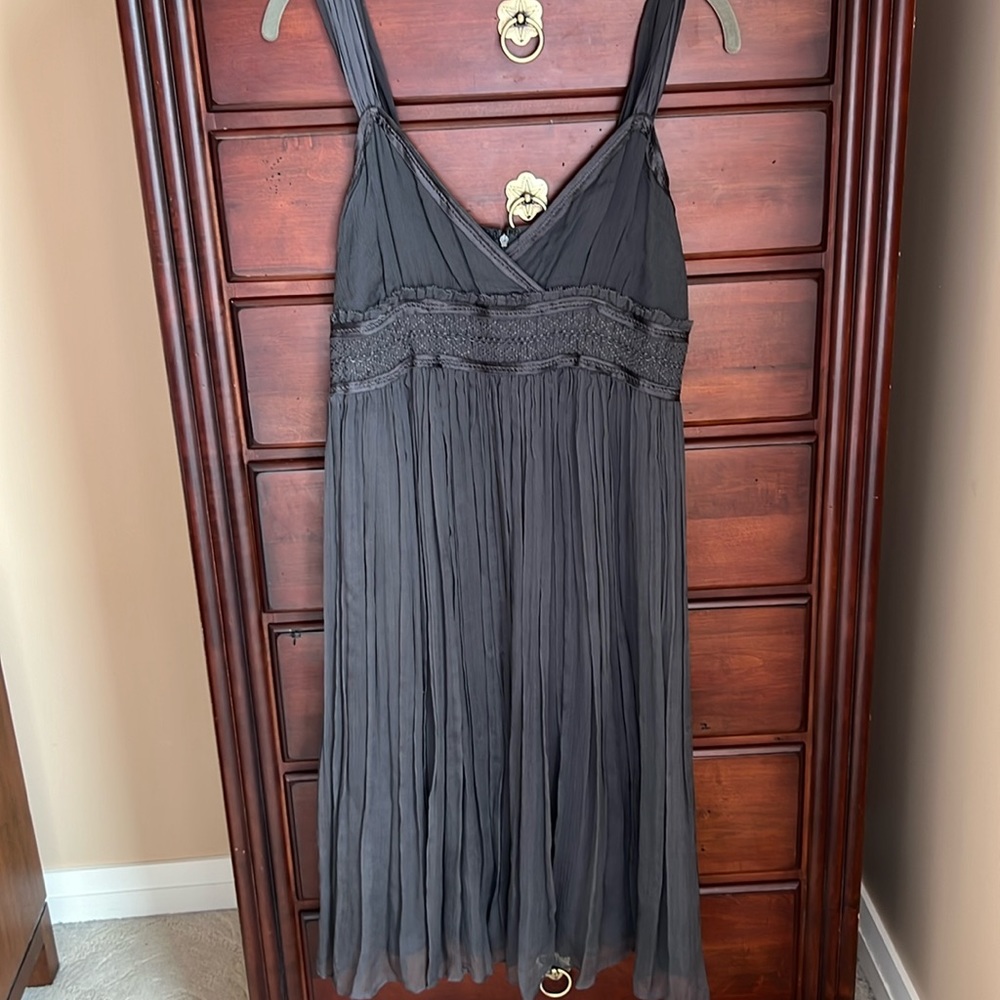 Robin Howe Graphite Silk Dress NWT